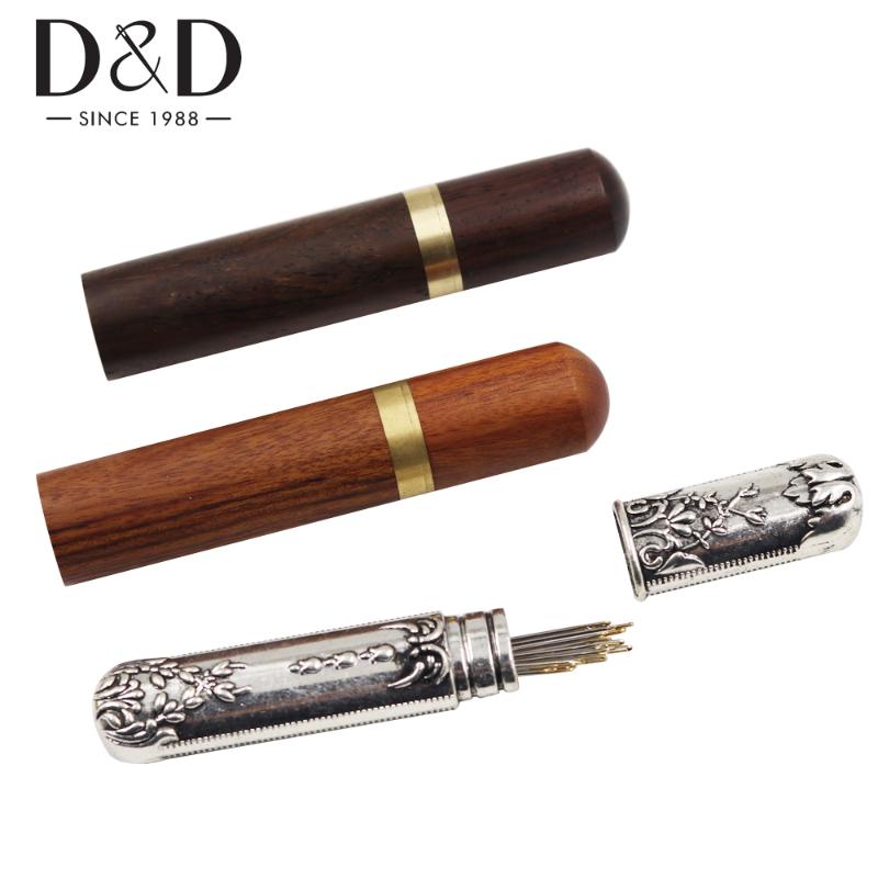 

D&D Vintage Needle Case with 24pcs Self threading Needles Embroidery Needle for Needlework DIY Sewing Tools
