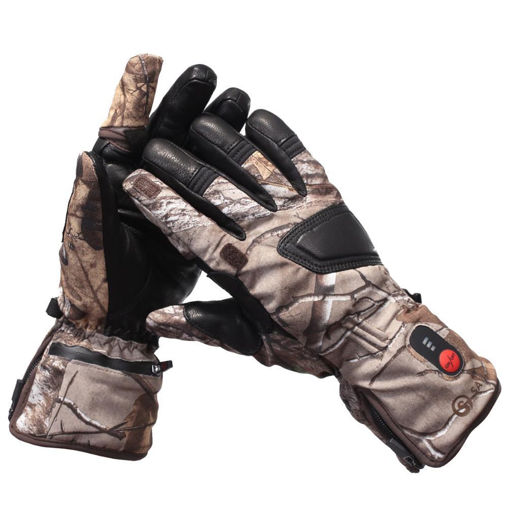 

SAVIOR Winter Warm Rechargeable Battery Heated Hunting Gloves Electric Heating Gloves for Skiing Racking Cycling Fishing 2020 Q0114, Xxxl