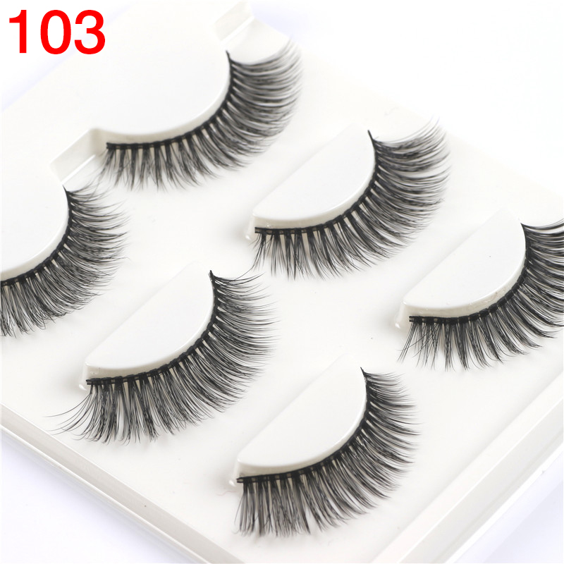 

3 Pairs Natural False Eyelashes Daily Fake lashes 3D Mink Long Lashes Beauty Eyelash Extension Makeup Accessories
