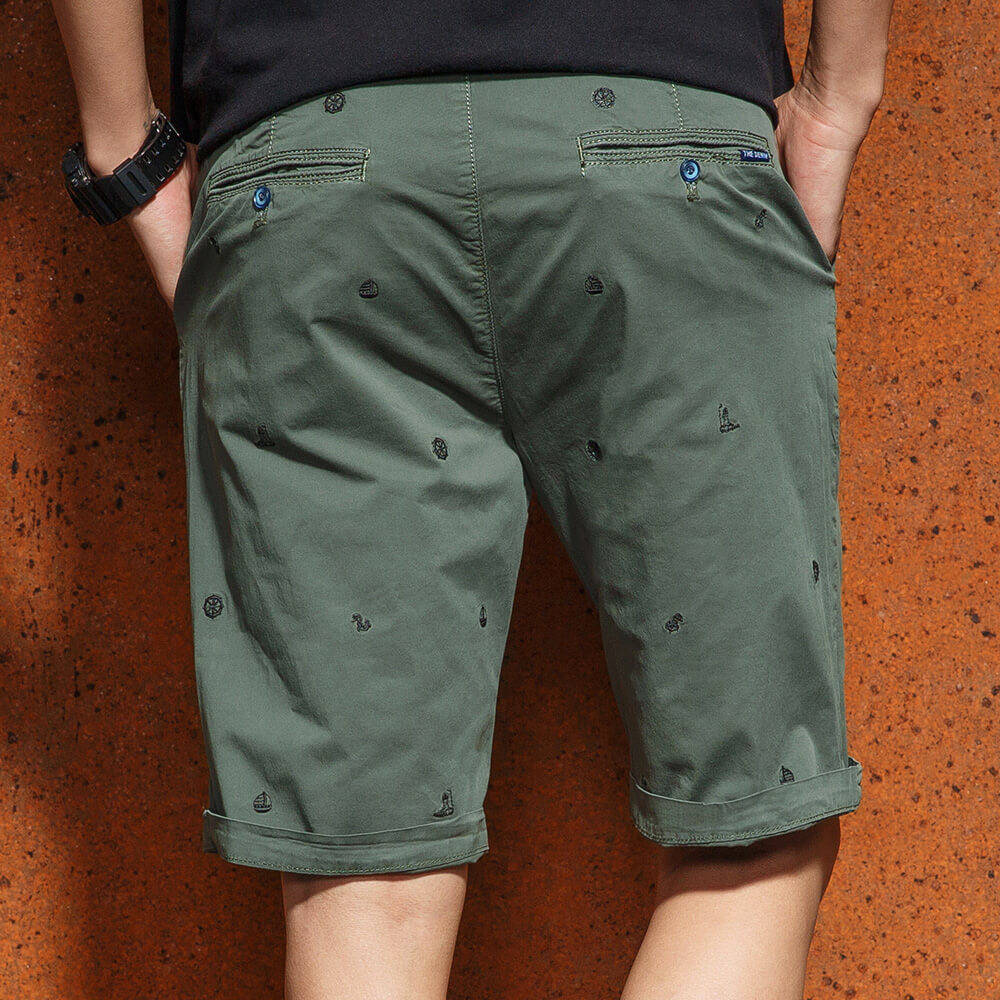 

2021 for Men Summer Mode at Height Knee Short Length Male Cotton Style New Tag Shorts Load of Quality in PWR8, Blue