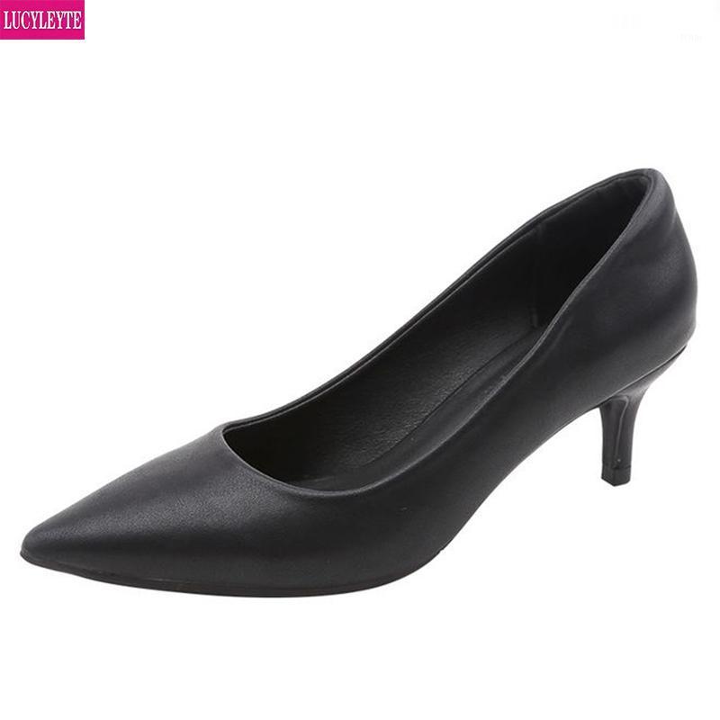 

High heels black thin heels professional shoes soft upper all kinds of suits hotel interview soft soled working shoes female1, 7cm