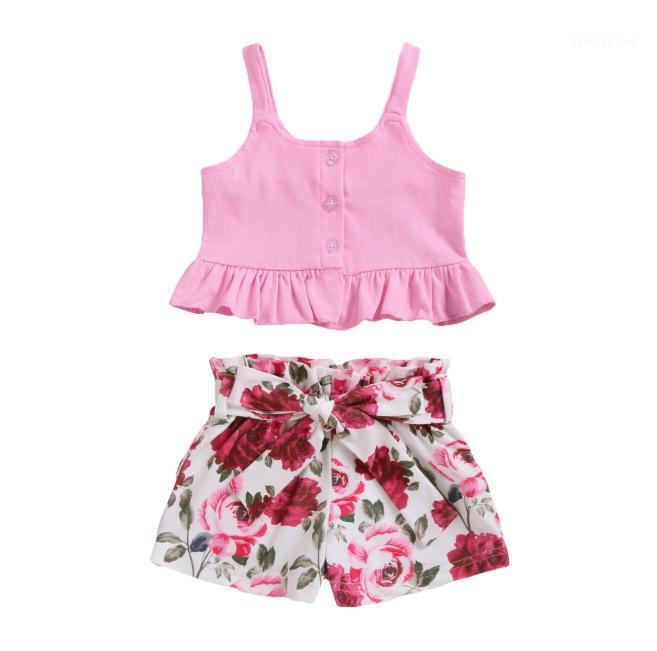 

Summer Girls Clothes Set Flower Shirt+Shorts For Sister Clothes 0-2Y Kids Girls Summer Outfits Cotton Soft Sets1, A1