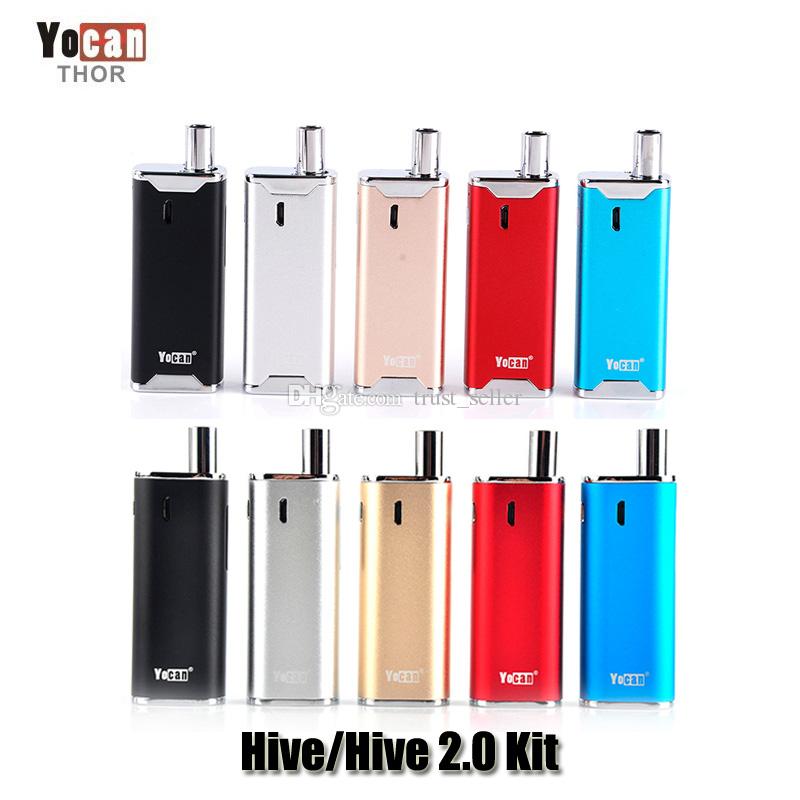 

100% Original Yocan Hive 2.0 Kit Wax/Oil 2 in 1 Vaporizer Kits 650mah Battery Thick Oil Atomizer Glass Tank Authentic