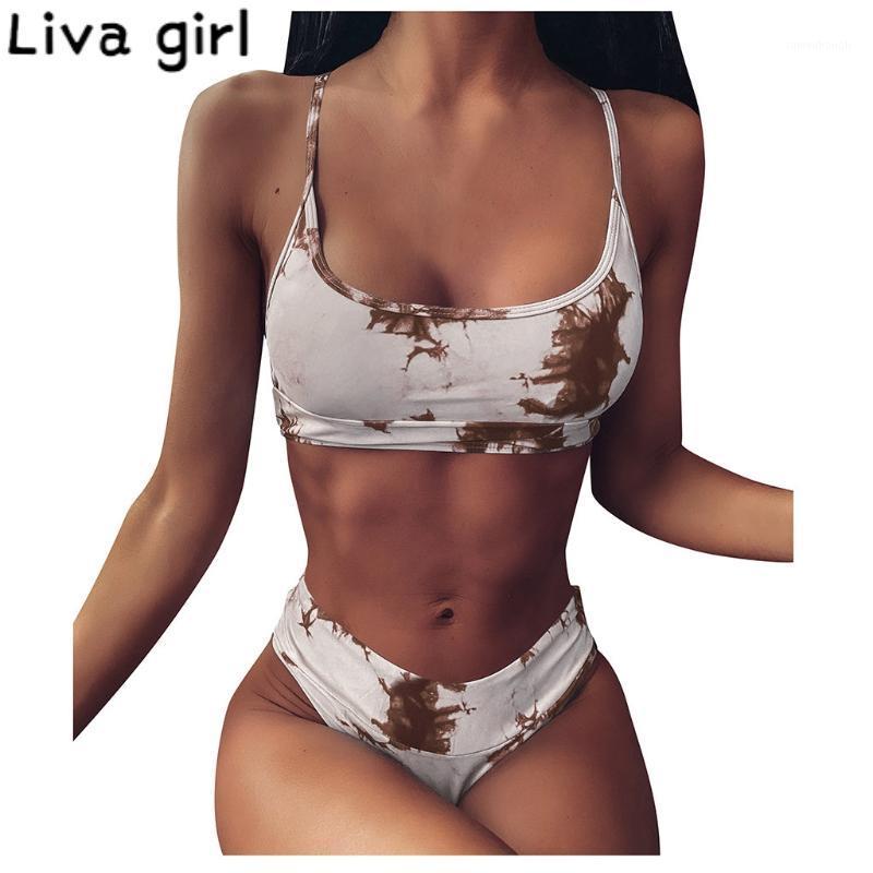 

Liva girl Sexy Khaki Pattern Bikini set Push Up Padded Swimsuit Bandeau Summer Monokini Plus size Bathing Suit Brazilian Biquini1