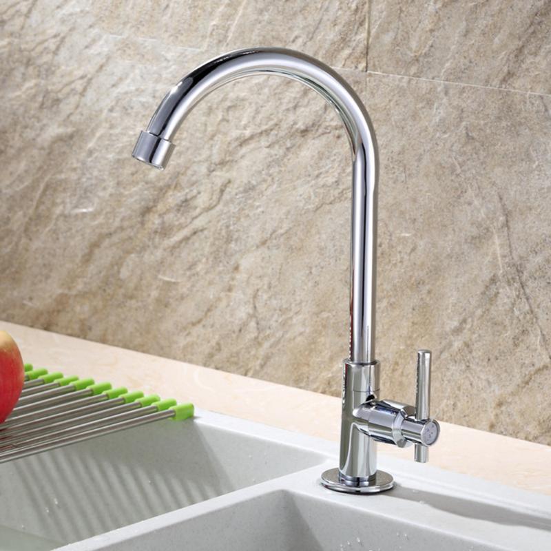 

Durable Basin Faucet Vertical Type Water Tap Spiral Vegetable Faucet Single Cold Water Kitchen Supplies