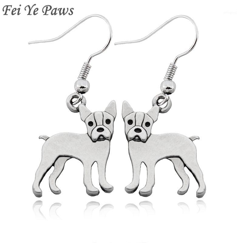 

Dangle & Chandelier Fei Ye Paws Vintage Boston Terrier Dog Charms Drop Earrings Boho Long Animal For Women Girls Party Gift Jewelry1