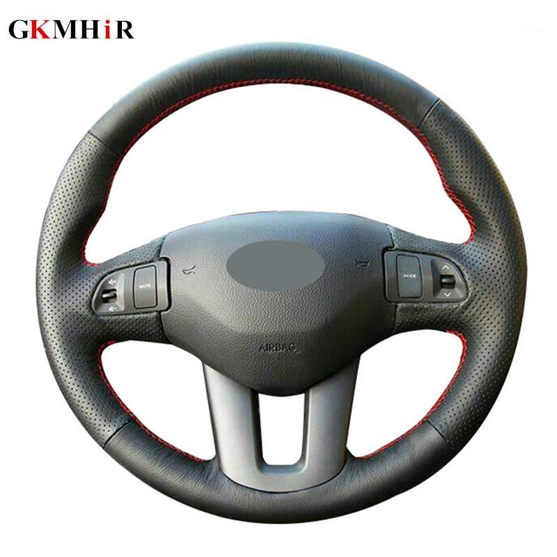 

Hand-stitched Steering Wheel Cover Black Artificial Leather Steering Wheel Cover for Kia Sportage 3 2011-2014 Kia Ceed 20101