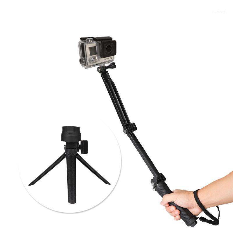 

Go pro 3-Way Hand Grip Tripod Mono-pod Selfie Stick for 7 6 5 4 3 2 SJ4000 SJ8Pro Yi 4K DJI OSMO Action Camera Accessories1