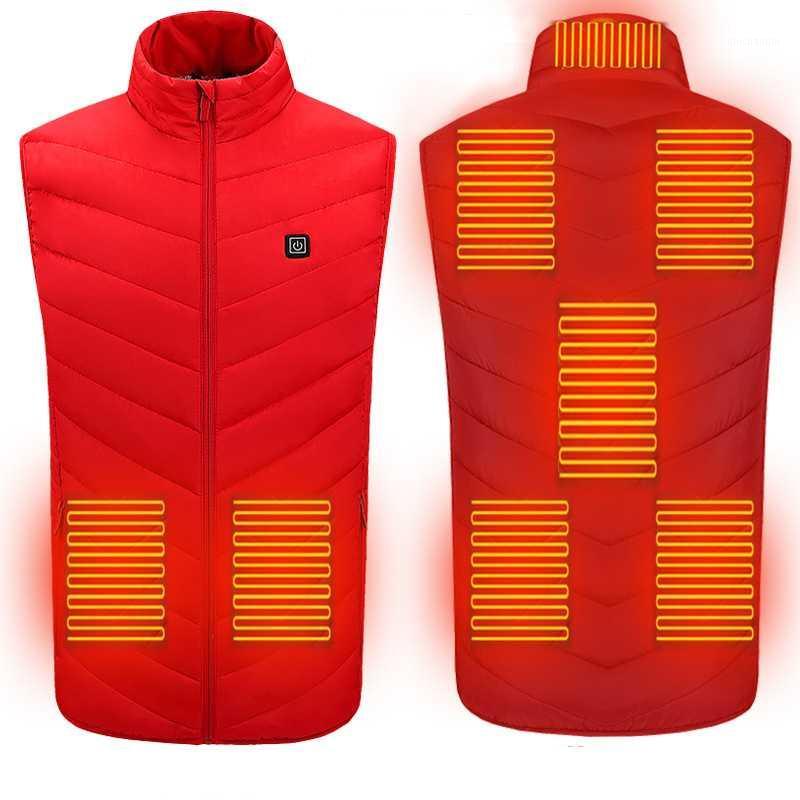 

2020 8 Areas Winter Heated Vest Men Women Heating Vest Fishing Hunting Heated Jacket Usb Outdoor chaleco ciclismo1, Black
