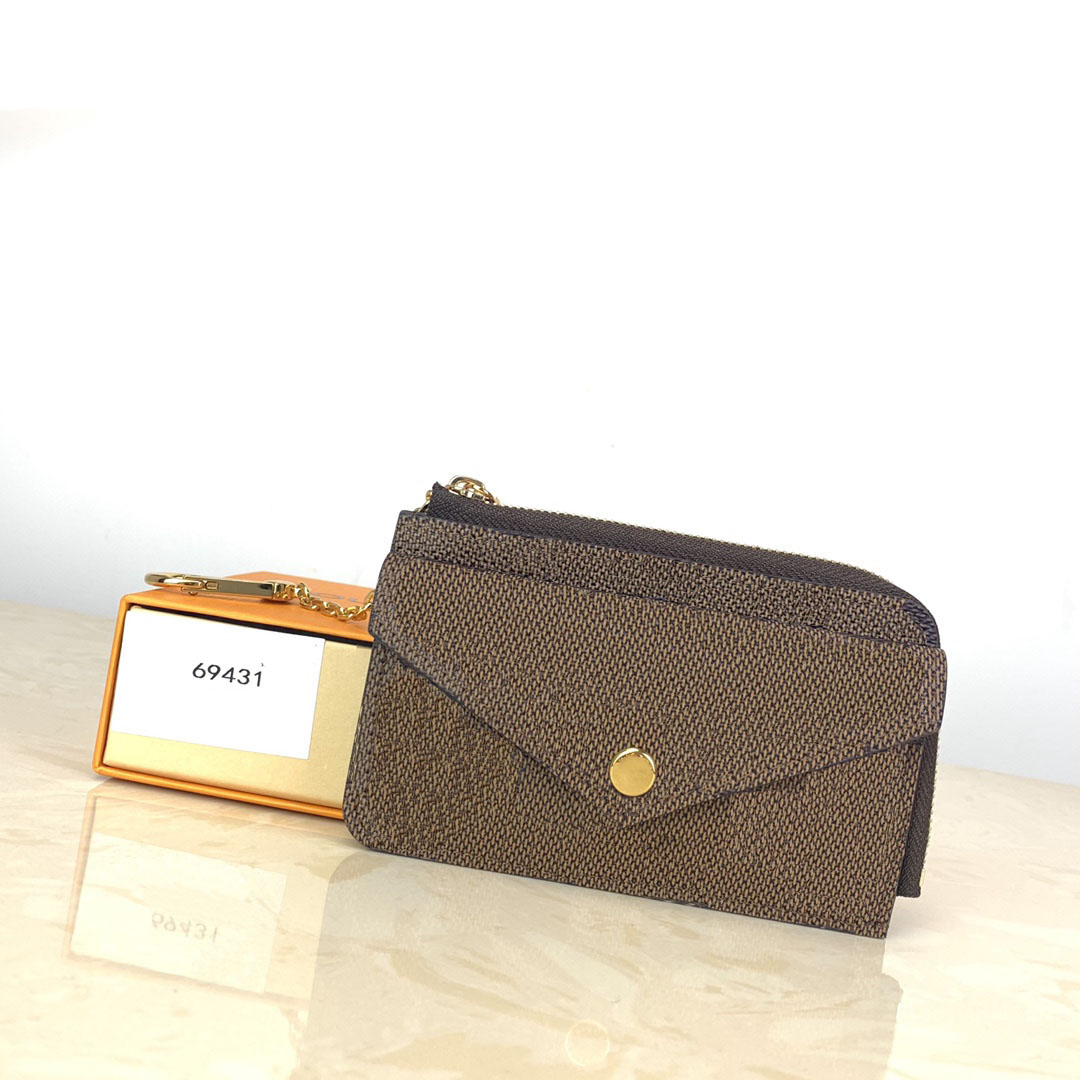 

M69431 CARD HOLDER RECTO VERSO Designer Fashion Womens Mini Zippy Organizer Wallet Coin Purse Bag Belt Charm Key Pouch Pochette Accessoires, #1