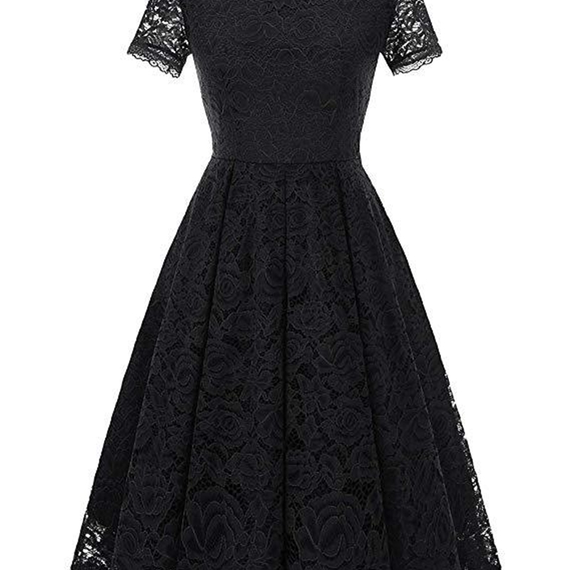

Vintage Tea for Floral Ladies'ball Formal Lace Swing Cocktail Dress Eths, Lavender