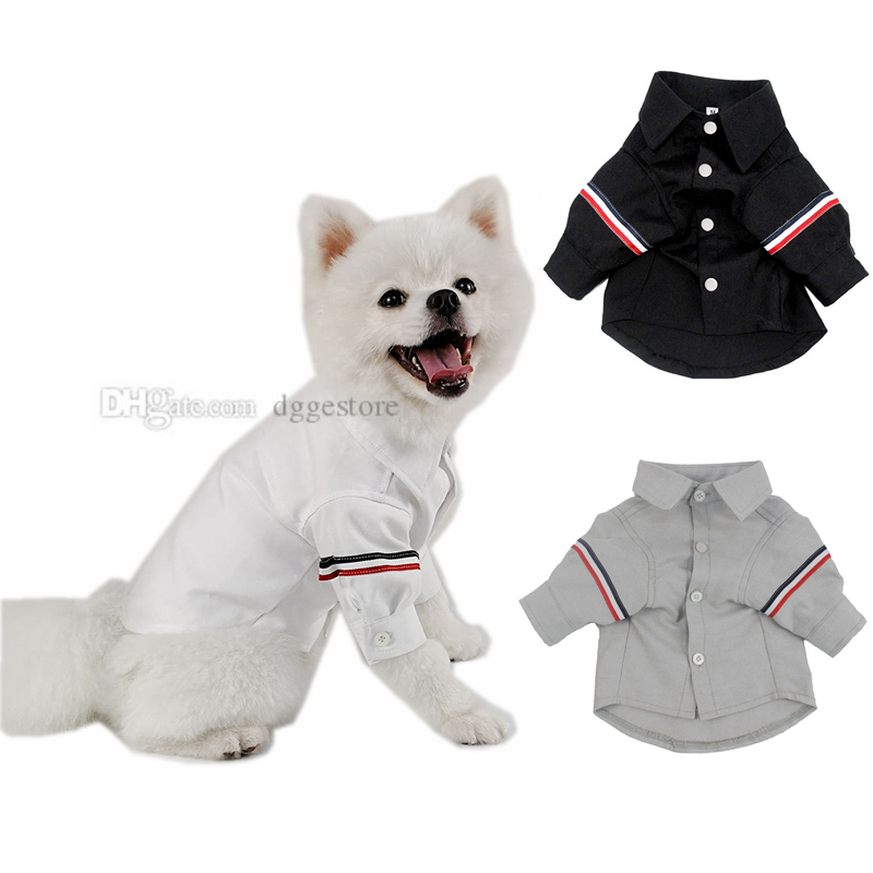 

Designer Dog Shirt Cotton Dog Apparel Soft Casual Pet Clothes for Small Dogs French Bulldog Havanese Pomeranian Pug Wedding Shirts White XL A286, Mix color