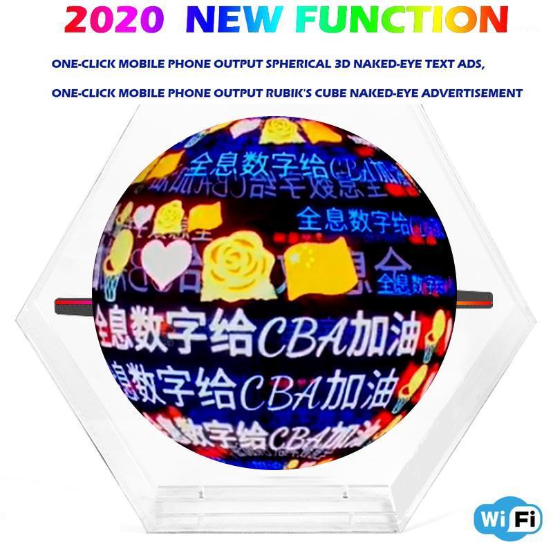 

for Christmas decoration 30cm wifi app with one click output 3d ADS 3d hologram led fan display light lamp advertising player1