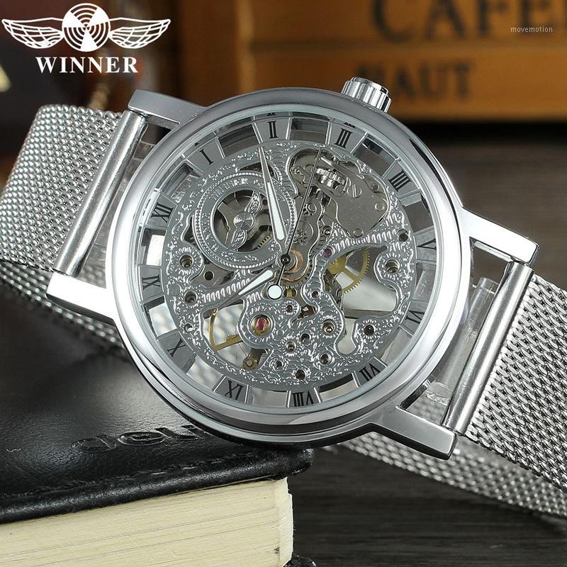 

WINNER Men Wristwatch Sport Male Clock Top Stainless Steel Waterproof Hand Wind Mechanica Man Watch 0061, Wr00605 without box