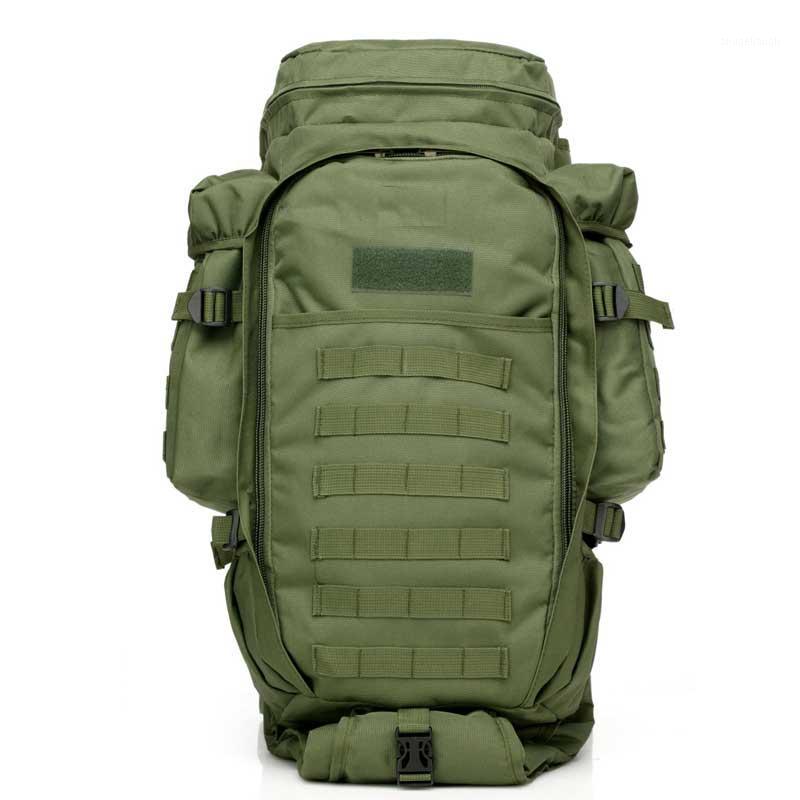 

60L Backpack Army Tactical Rucksack for Outdoor Waterproof Camping Trekking Hiking Traveling Pack1, Black 2