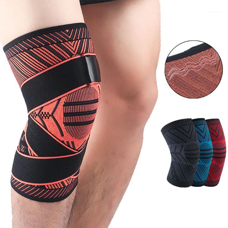 

1PCS Kneepad Nylon Elastic Bandage Pressurized Knee Pads Knee Support Protector For Cycling Running Sport1, Black