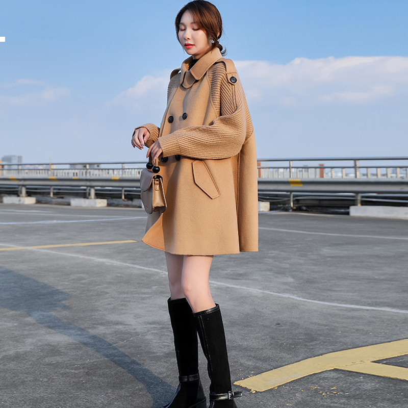 

New Casmere 2021 Woolen Sweater Woman Luxury Designer Ladies'clothes Autumn Kpop Style 57ui 1K41, Camel