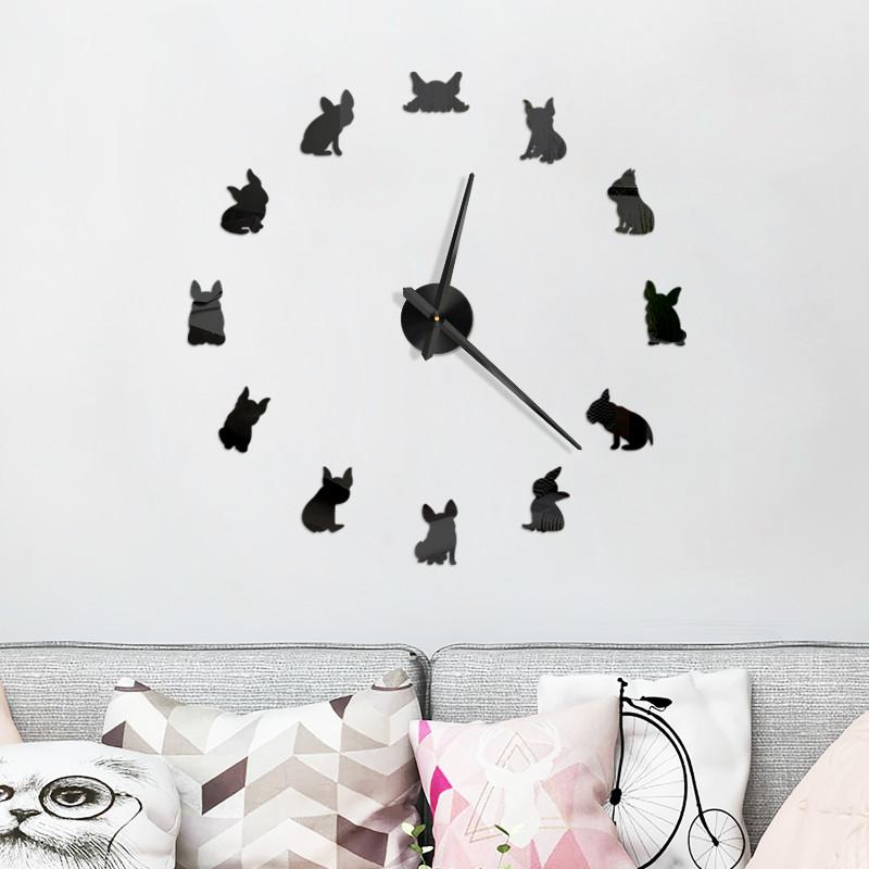 

DIY 3D Mirror Wall Clock Sticker Morden Home Office Decor Wall Clock for Kids Rooms Digital Clocks J#16