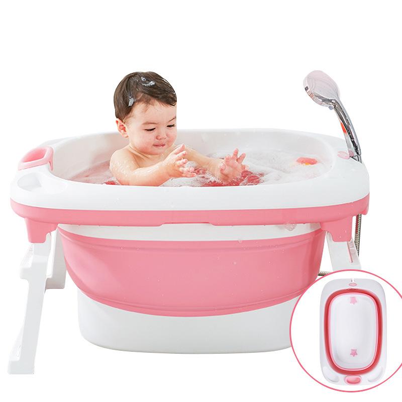 

2020 Fashion Large Baby Bathtub Seat Universal Folding Large Children Bathtub Baby Bucket Security Folding Shower Bathtubs