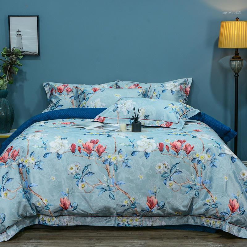 

Flowers Blossom Bright Coloful Vibrant Duvet Cover set Queen King size Luxury Sateen Cotton Soft Bedding set Not Fade Wrinkle1, Style 8