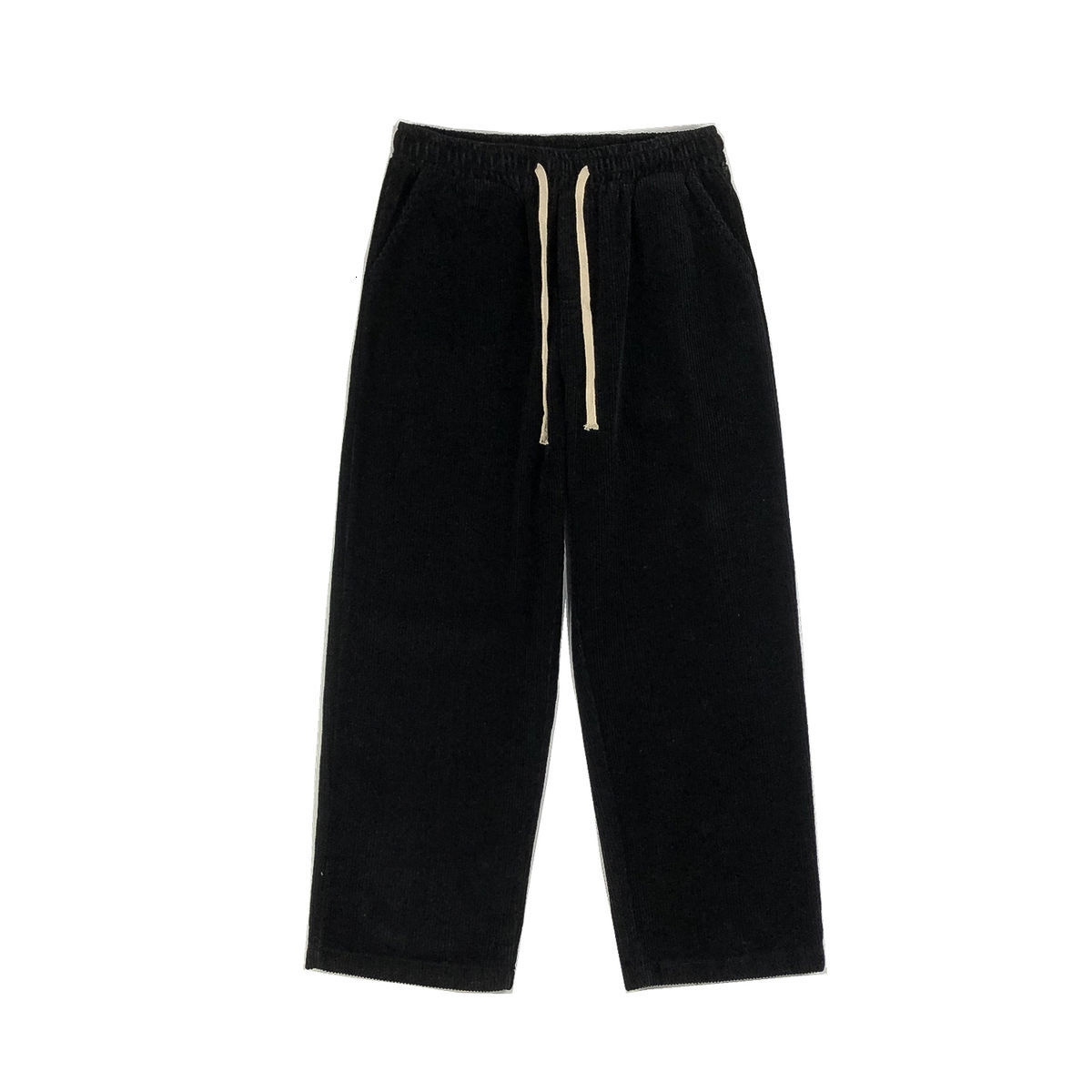 

Autumn 2021 Trousers Thin New Winter Tube Straight Pants Male Clothing W7QP, Black