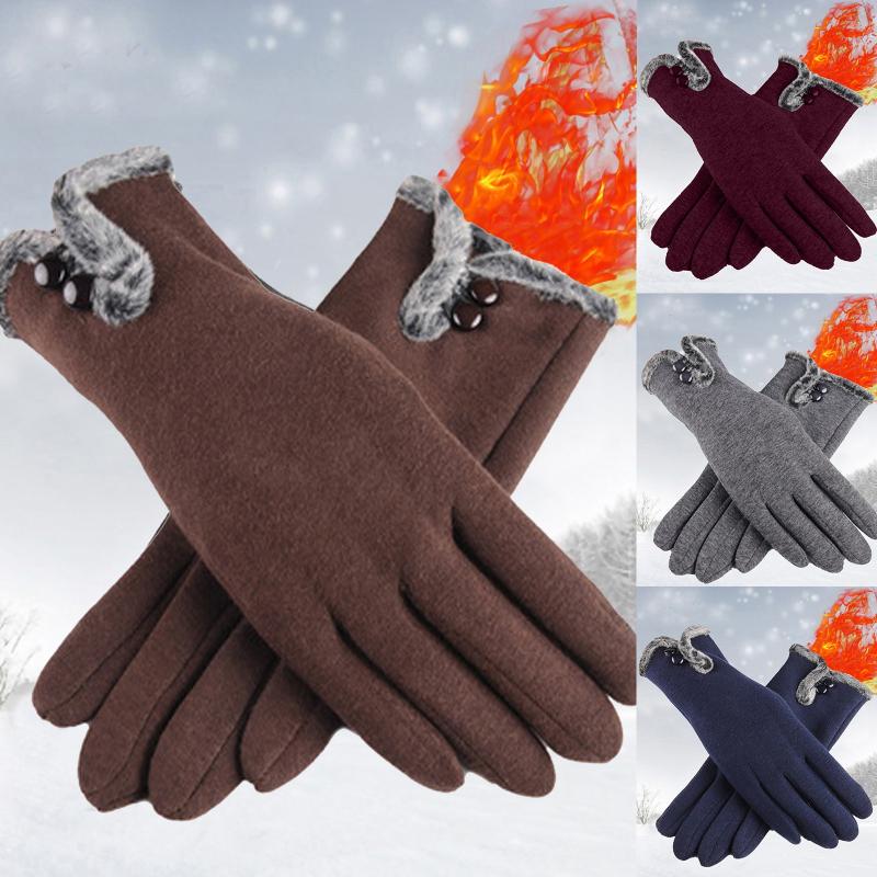 

Women Winter Outdoor Gloves T-Ouch Screen Warm Reflective Fleece Gloves Outdoor Sports Warm Motorcycle Winter