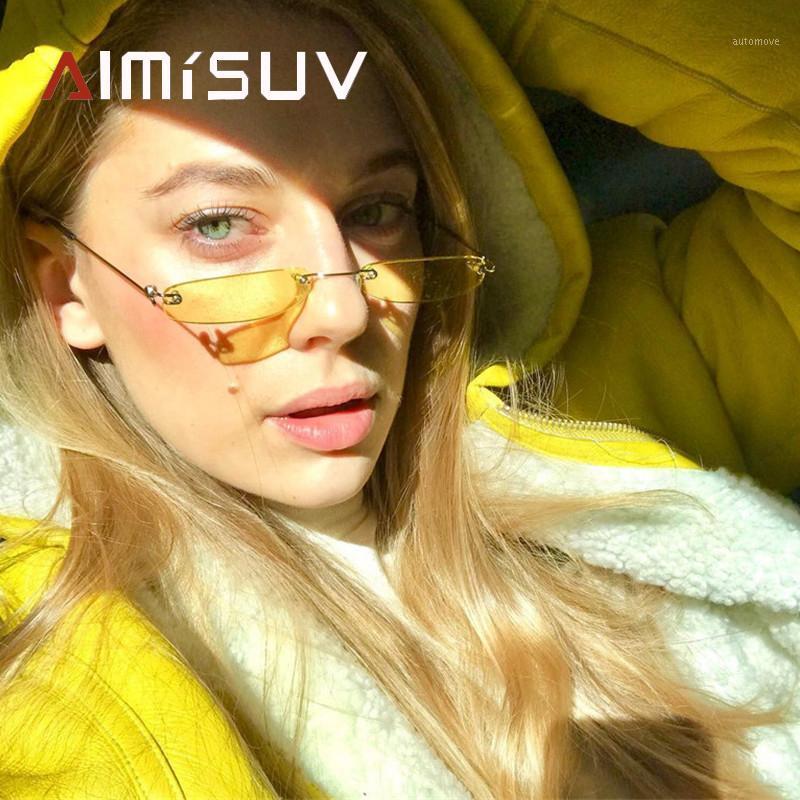 

AIMISUV rimless rectangular sunglasses women Vintage narrow sunglasses UV400 gafas de sol mujer1