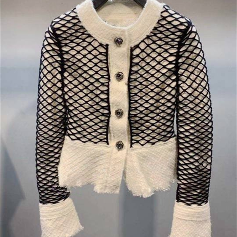 

New Autumn 2021 Short Chess; Jacket Designer Woman Clothes Lha6 VL3N, Creamy-white.