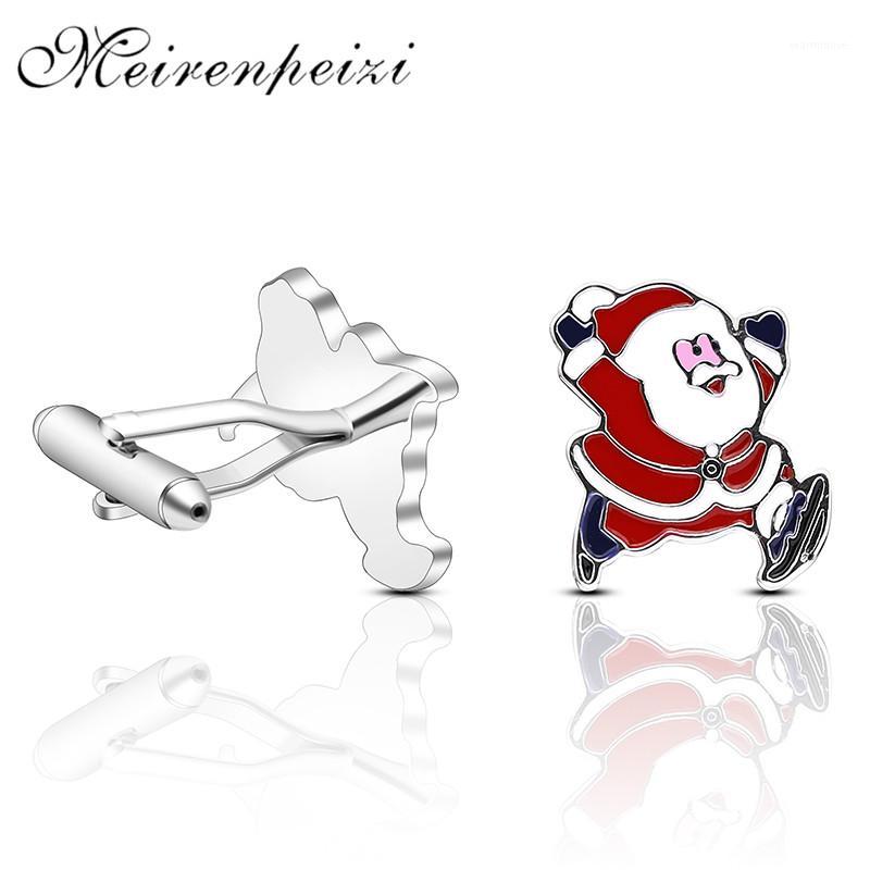 

New Santa Claus cuff button men's shirt cuff button senior makes Christmas gifts1