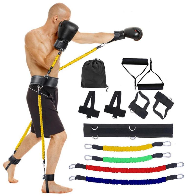

Sports Fitness Resistance Bands Set for Leg and Arm Exercises Boxing Muay Thai Home Gym Bouncing Strength Training Equipment