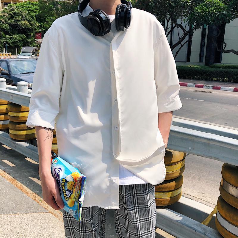 

2019 Spring And Summer Models Korean Version Of The Trend Loose Casual Youth Solid Color Long-sleeved Shirt Streetwear Best1, Black