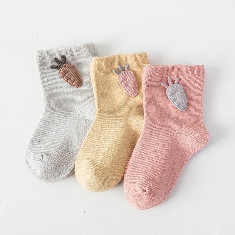 

3 Pairs/Lot Newborn Baby Socks Cotton Fashion Baby Boy Girl Cute Unisex Infant Fresh Candy Color Toddler Spring Summer Sock1, Green purple rice