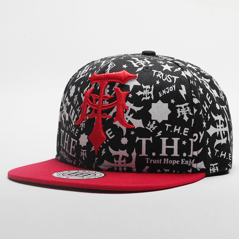 

Letter Baseball Cap New Men's Baseball Caps Hip-Hop Casual Snapbacks Baseball Hats For Men Or Women 201026, Red with black