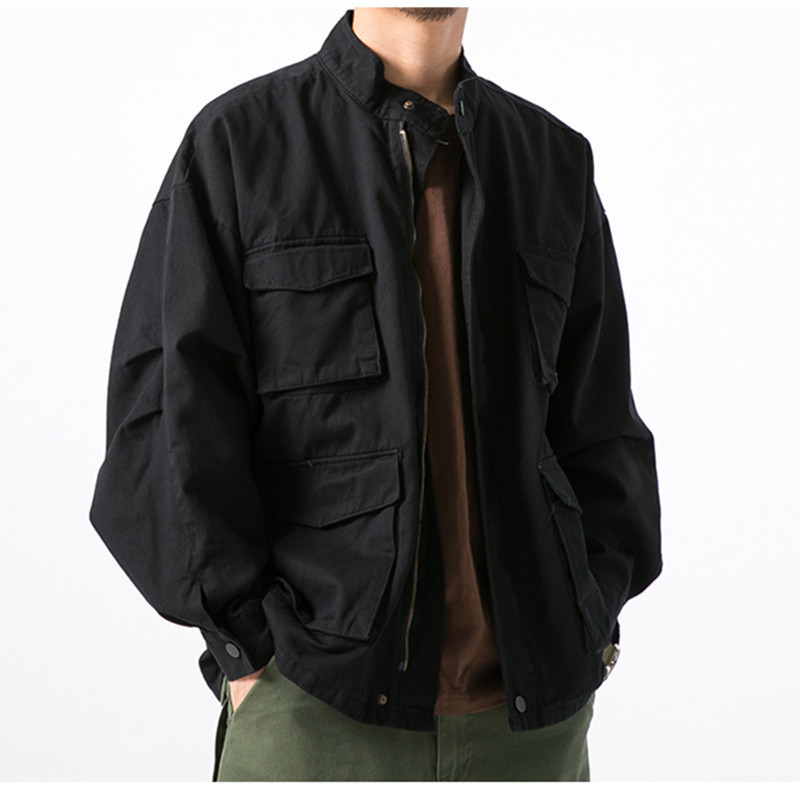 

2021 New Jackets Style Safari Work Done with Men's Army Jacket Clothes Japanese Spring Fall Xy5060 HMEN, Army green.