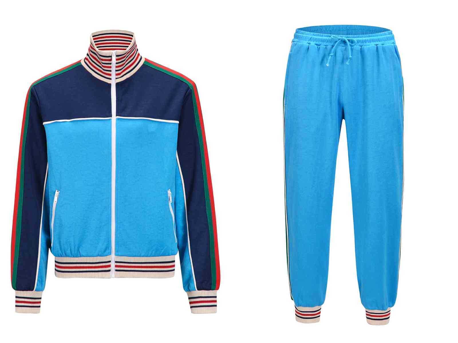 

mens tracksuits Autumn Winter Suit Fashion et Women Men sportswear High Quality running Streetwear -XXXL, Blue