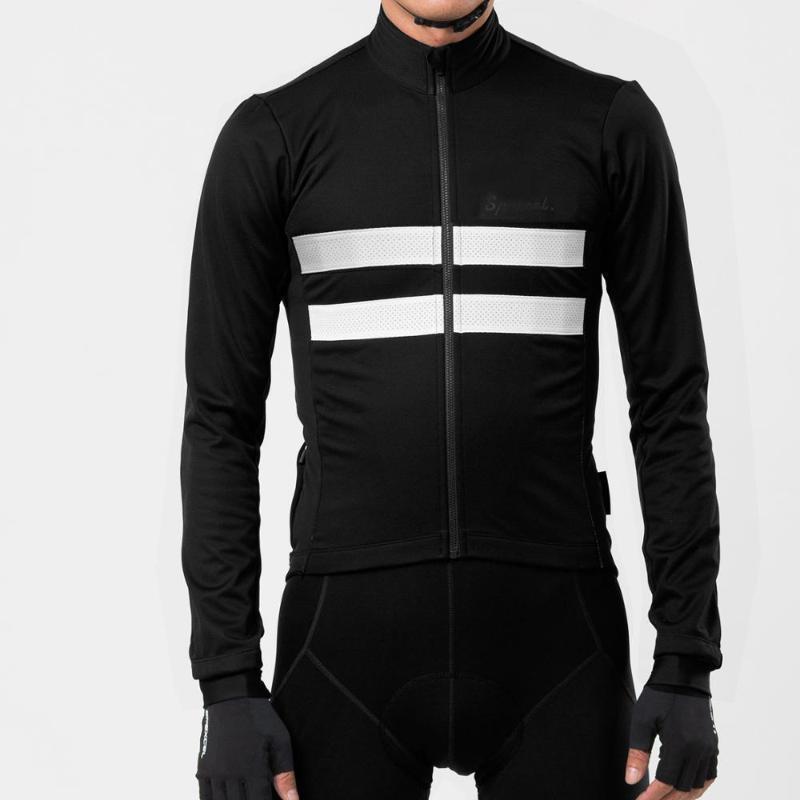 

SPEXCEL top quality 0 degree Reflective Winter Cycling Jacket thermal fleece soft shell Cycling clothing black1, As pic