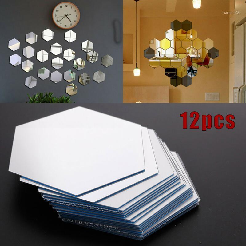 

Decor Wall Stickers 12pcs Hexagon Mirror Tile DIY Decal Home Removable Wallsticker For Any Smooth Clean Surface1