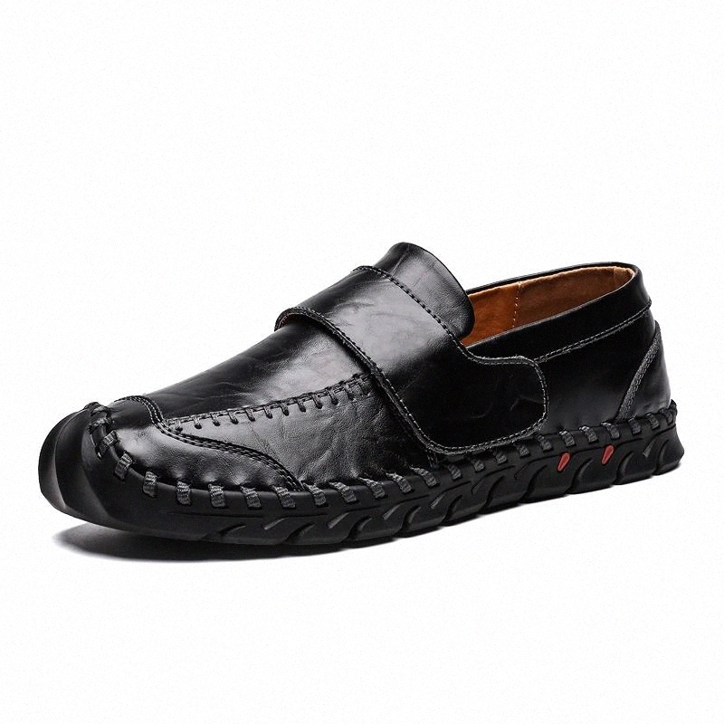 

XPAY 2020 Genuine Leather Men Casual Shoes Brand Mens Loafers Moccasins Breathable Slip on Black Driving Shoes Plus Size 46 #qa5l