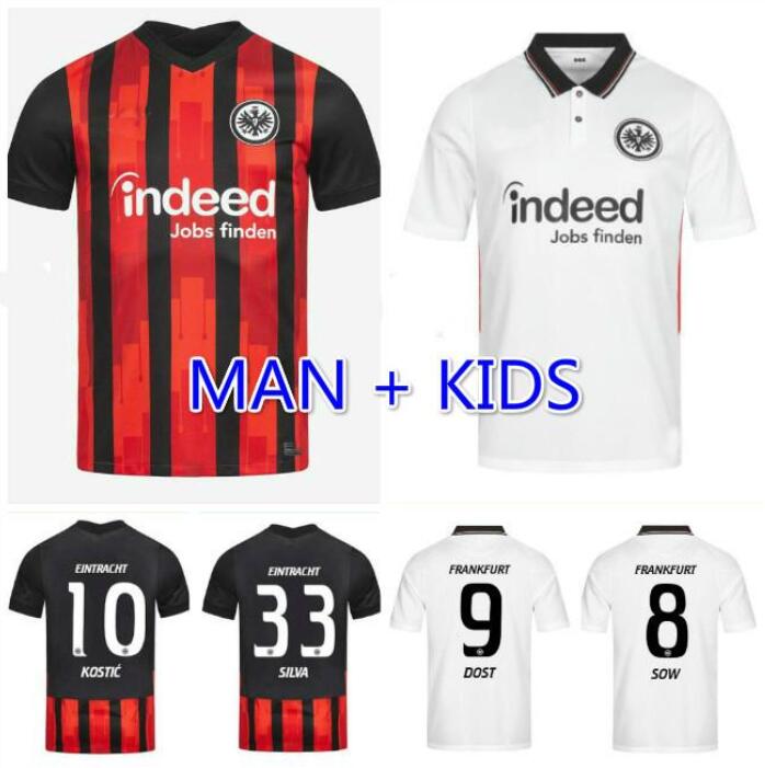 

MEN+KIDS 2020 2021 Eintracht Frankfurt soccer jersey 20 21 Frankfurt Europa League HALLER JOVIC REBIC home away football shirts, Multi