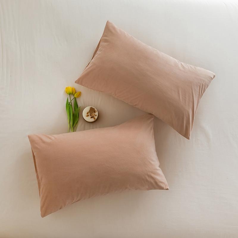 

Soft Velvet Bedding Pillow Case Solid Color Comfortable Skin-friendly Sleeping Pillowcase 48x74cm Decor Pillow Cover, Model 12