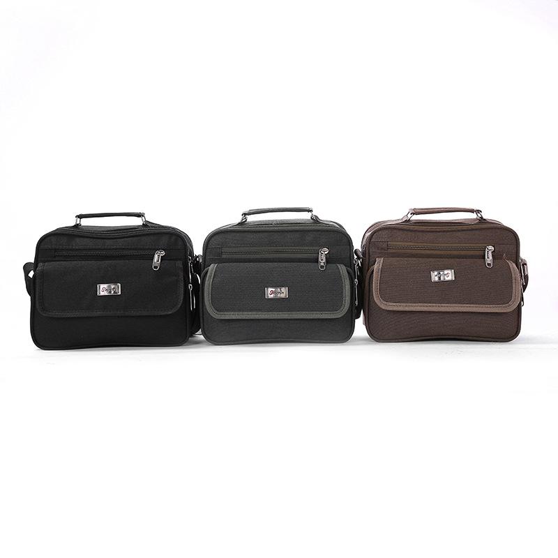 

Men's source black Oxford cloth men's handbag shoulder diagonal bag briefcase chest bag, White