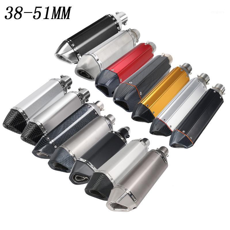 

Hot New Universal 1Set 38-51mm Motorcycle Exhaust Muffler Escape Slip On Pipe Fit Motorbike Scooter ATV Dirt Bike DIY Carbon1