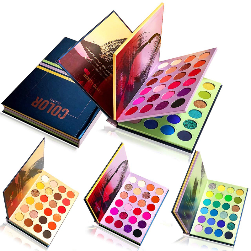 

Beauty Glazed Makeup Eye Shadow Palette 3 Layers Set 72 Color Shades Pressed Powder Eyeshadow Glitter Matte Shimmer Natural Cosmetics DHL, Multi