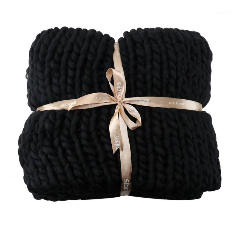 

Hand Made Thick Knitting Line Braided Carpet Bedroom Rug Kids Soft Nap Blanket Natural And Warm Home Decor1