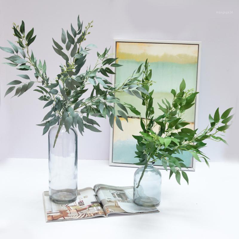

Artificial Leaves Wedding Decor Bouquet Fake Willow Jungle Party Decoration Christmas Faux Foliage Vine Home Decor1, Green
