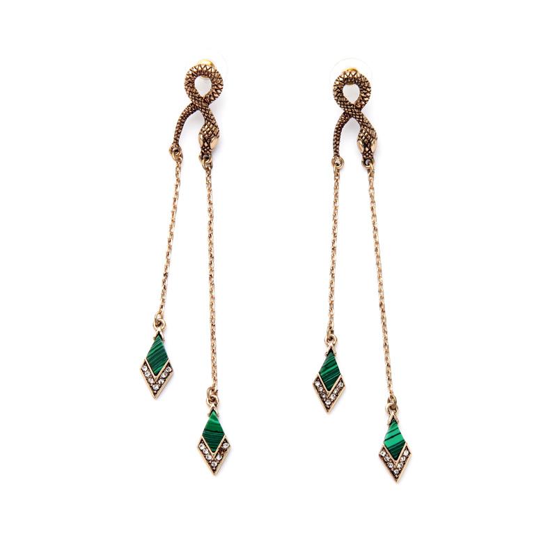 

From India Resin Geometric Pendant Long Tassel Earrings Wholesale Fashion Jewelry New Arrival Drop Earrings
