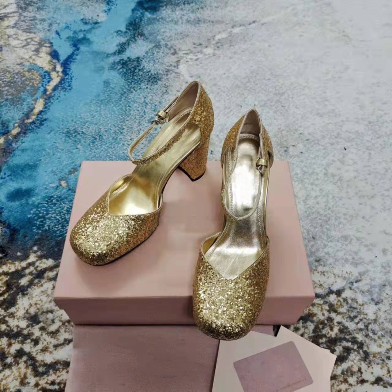 

2022SS hollow sandals Grete upper Glitter Princess shoes Size 35-40, Black