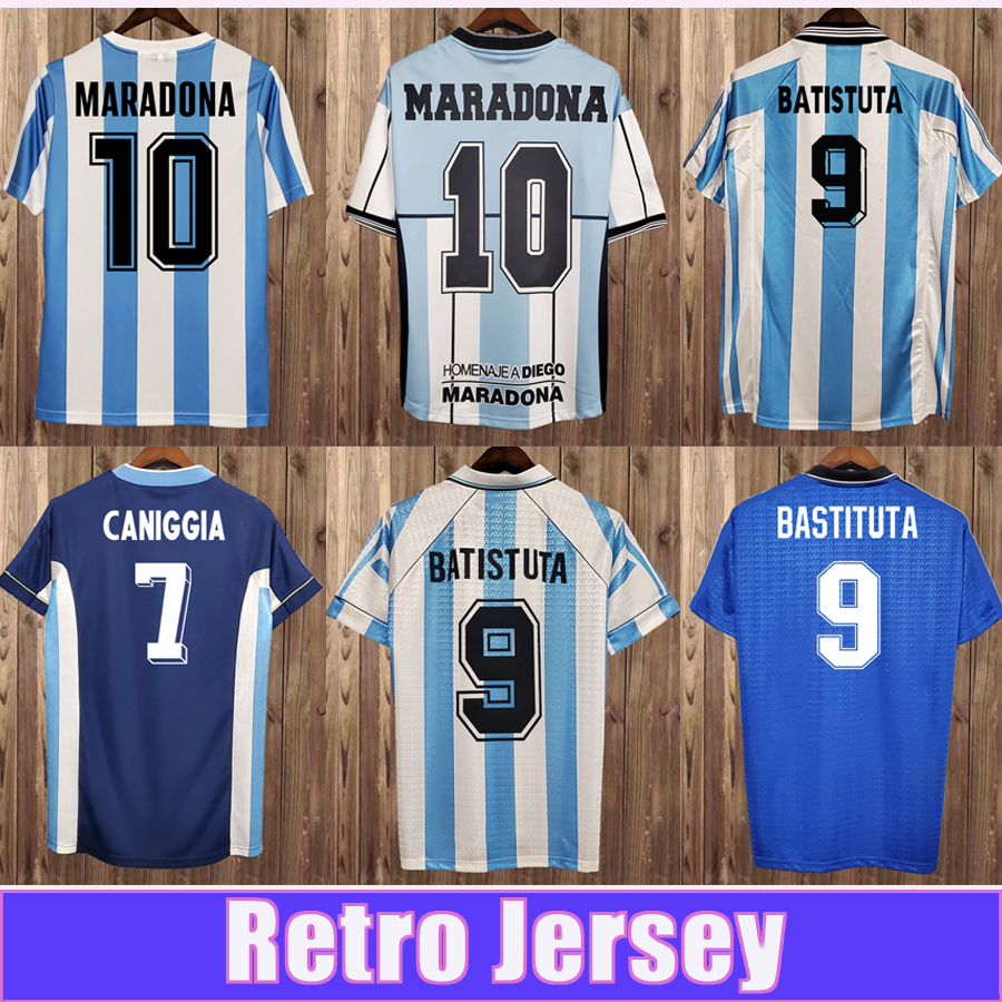 

1978 Argentina KEMPES Mens Soccer Jerseys 1986 National Team RETRO MARADONA 1998 BATISTUTA ZANETTI 2006 MESSI RIQUELME Home Football Shirts, Black;yellow