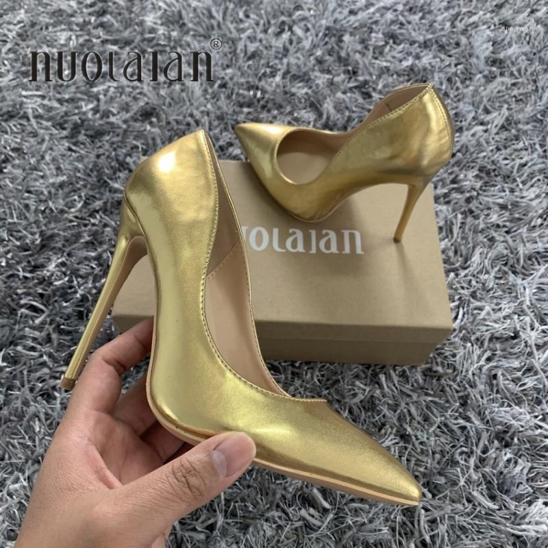 

2021 Women Shoes Stiletto 12cm/10cm/8cm High Heels Women Pumps Gold Pointed Toe Ladies Party Wedding Woman Shoes1, Yw-al gold8cm