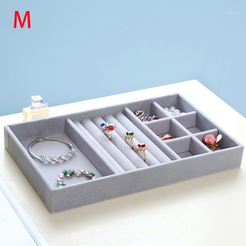 

Gray Velvet Ring Bracelet Necklace Watch pendant wek-jin Stud earring Hand catenary Jewelry Tray Plate Showcase Display A2321